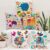 STITCHNEST Set of 5 Polycotton Cushion Covers – 16×16 Inches – Multicolor Elephant & Jungle Print – Playful Cushion Covers for Kids Room, Sofa & Living Room Decor